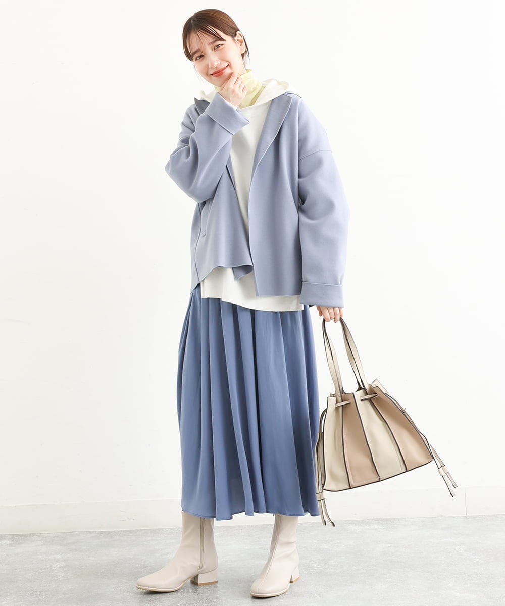 BPCAS03140 MK MICHEL KLEIN BAG(MK ミッシェルクラン バッグ) [2WAY]フェイクレザー切り替えデザインバッグ ベージュ