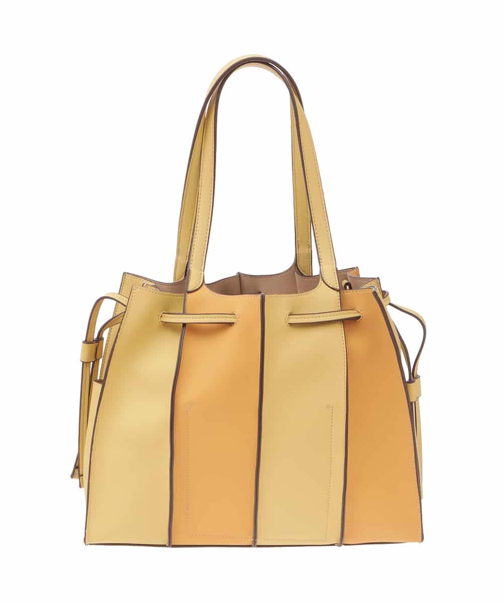 BPCAS03140 MK MICHEL KLEIN BAG(MK ミッシェルクラン バッグ) [2WAY]フェイクレザー切り替えデザインバッグ イエロー