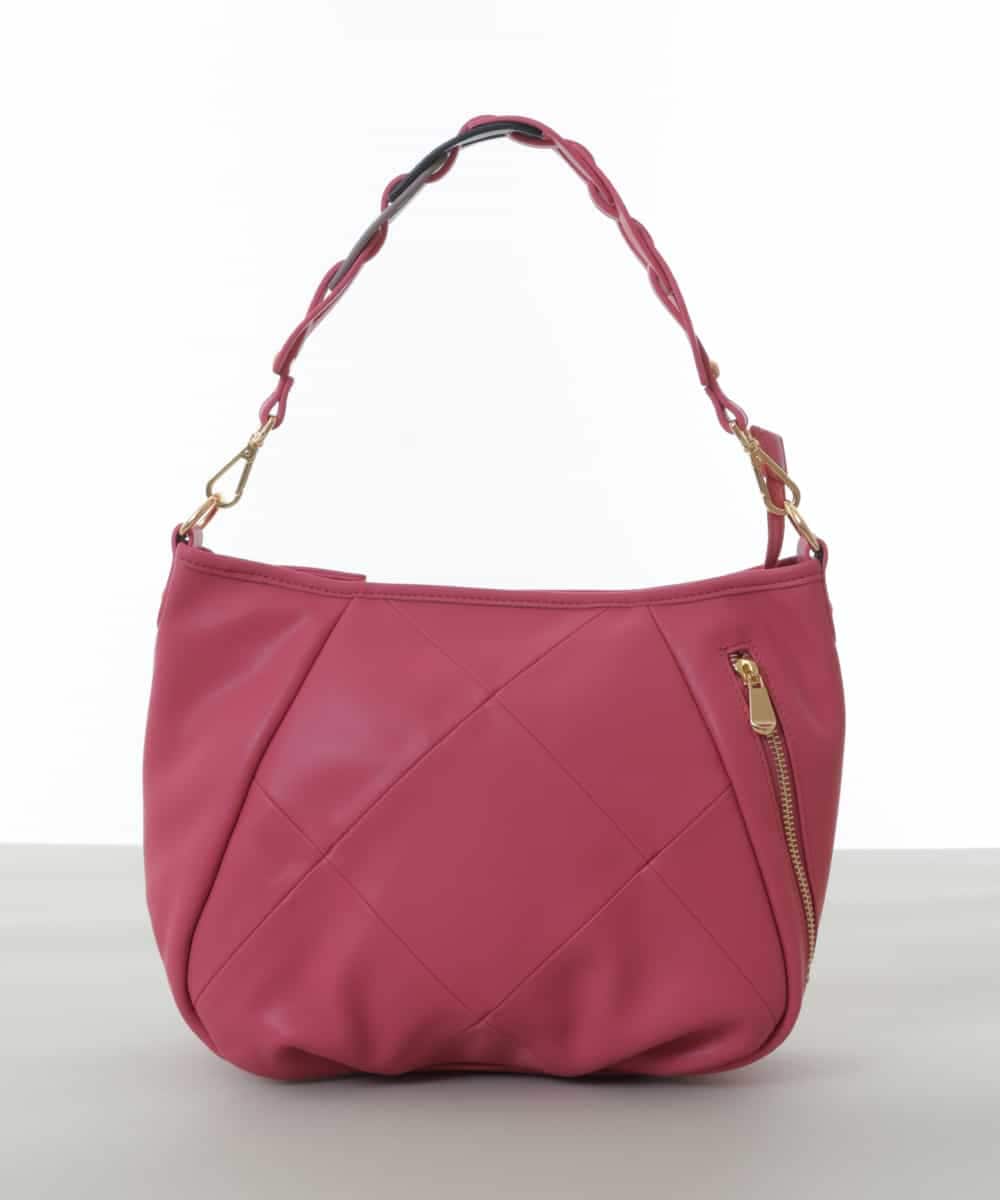 BPCAS04140 MK MICHEL KLEIN BAG(MK ミッシェルクラン バッグ) 【2WAY】デザインハンドルフェイクレザーバッグ ピンク
