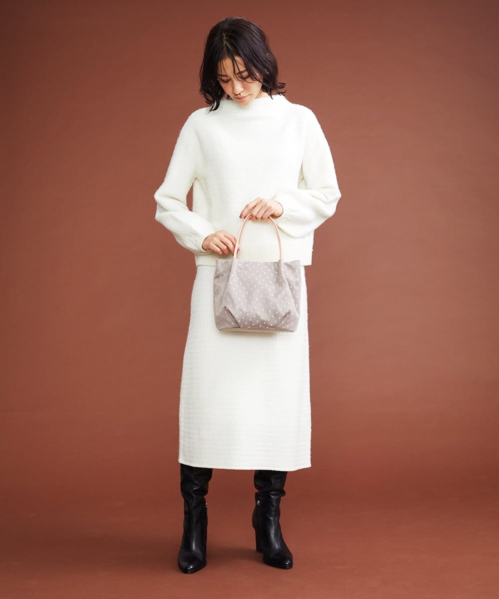 BPCAS25130 MK MICHEL KLEIN BAG(MK ミッシェルクラン バッグ) [2WAY]ドットレーストートバッグ ピンク