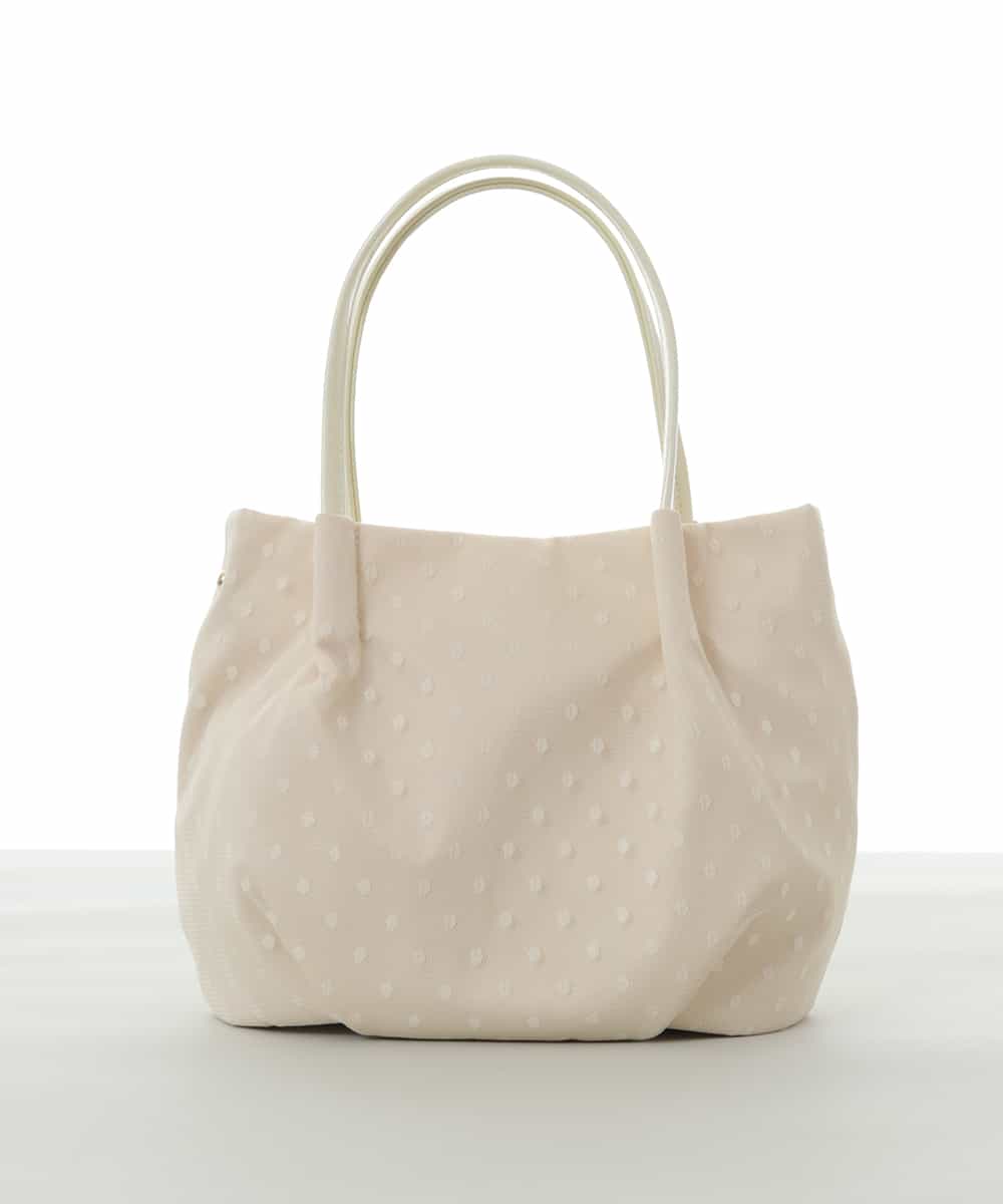 BPCAS25130 MK MICHEL KLEIN BAG(MK ミッシェルクラン バッグ) [2WAY]ドットレーストートバッグ アイボリー