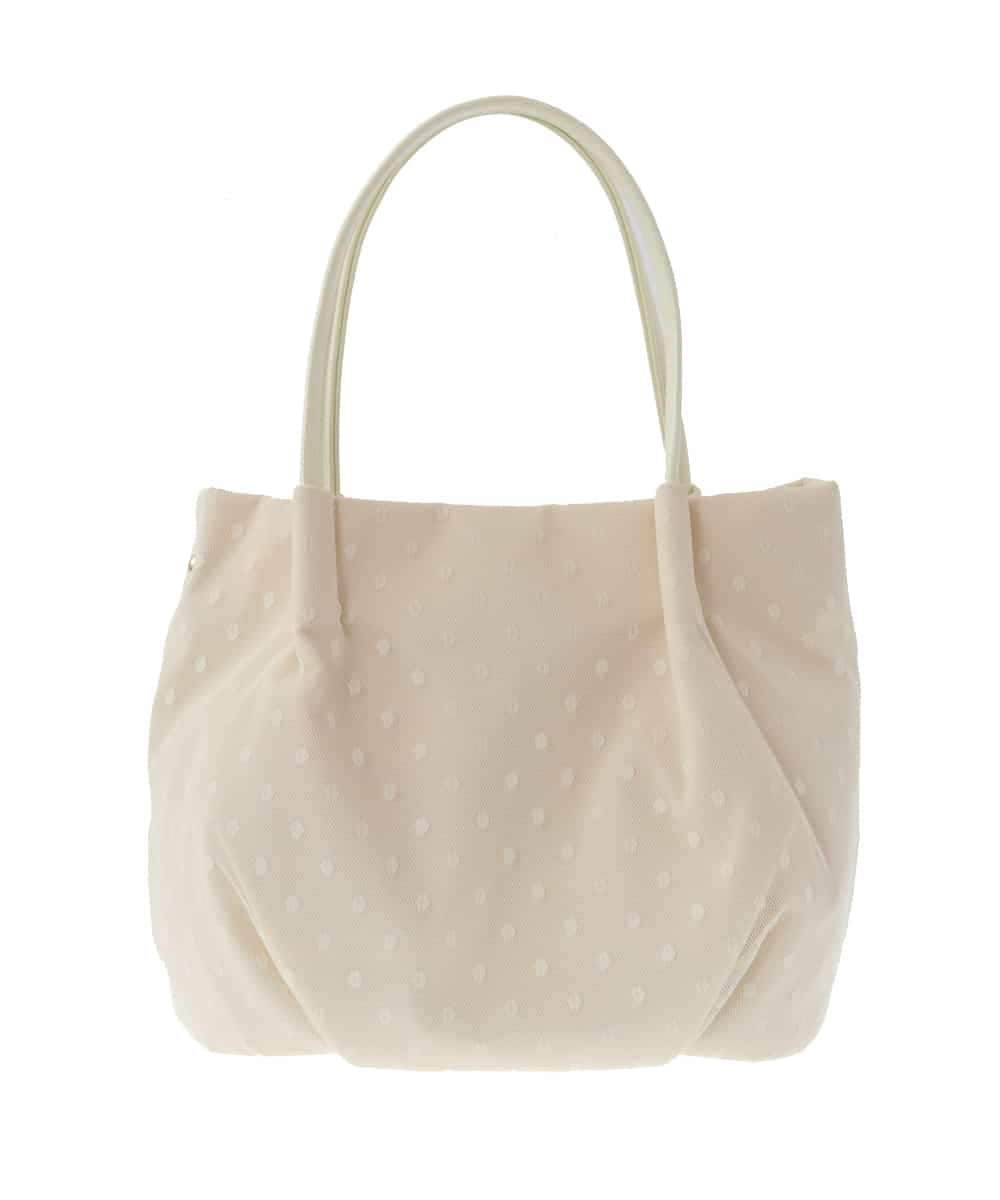 BPCAS25130 MK MICHEL KLEIN BAG(MK ミッシェルクラン バッグ) [2WAY]ドットレーストートバッグ アイボリー