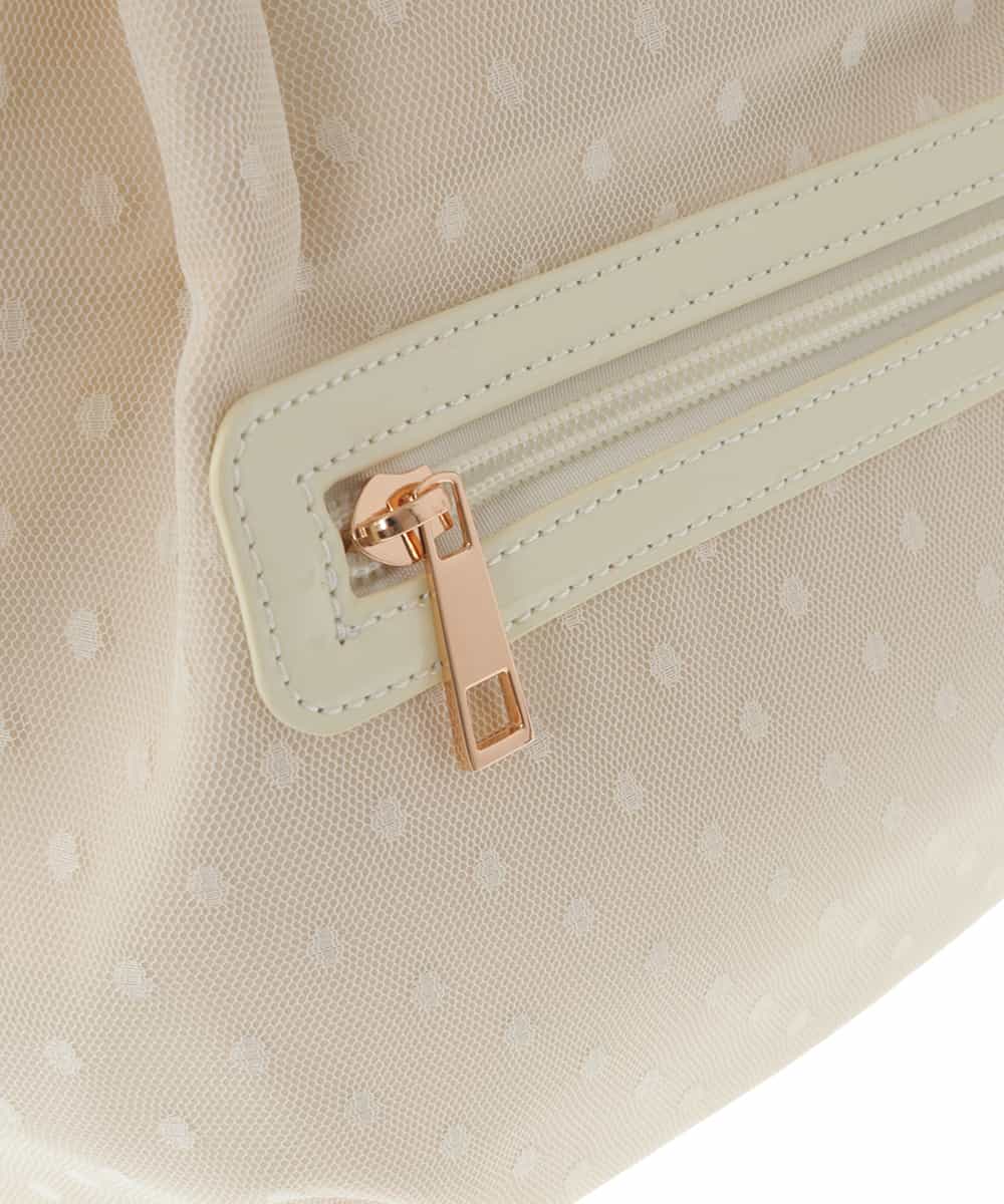 BPCAS25130 MK MICHEL KLEIN BAG(MK ミッシェルクラン バッグ) [2WAY]ドットレーストートバッグ アイボリー