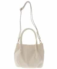 BPCAS25130 MK MICHEL KLEIN BAG(MK ミッシェルクラン バッグ) [2WAY]ドットレーストートバッグ アイボリー