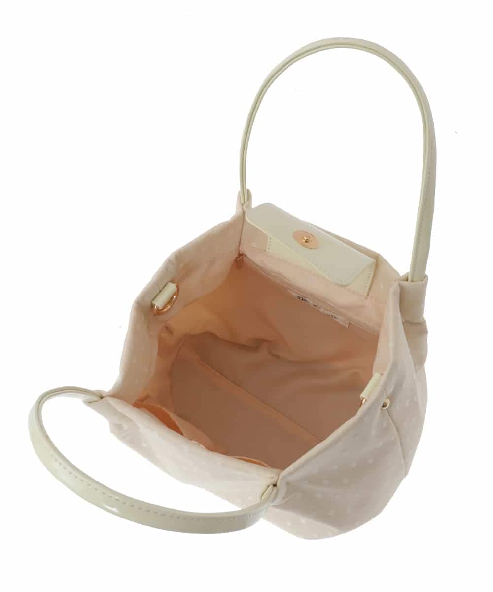 BPCAS25130 MK MICHEL KLEIN BAG(MK ミッシェルクラン バッグ) [2WAY]ドットレーストートバッグ アイボリー