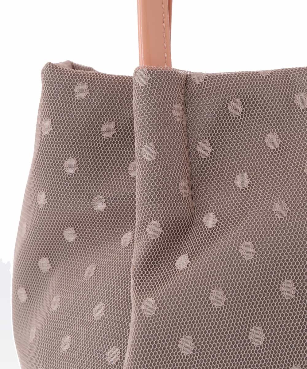 BPCAS25130 MK MICHEL KLEIN BAG(MK ミッシェルクラン バッグ) [2WAY]ドットレーストートバッグ アイボリー