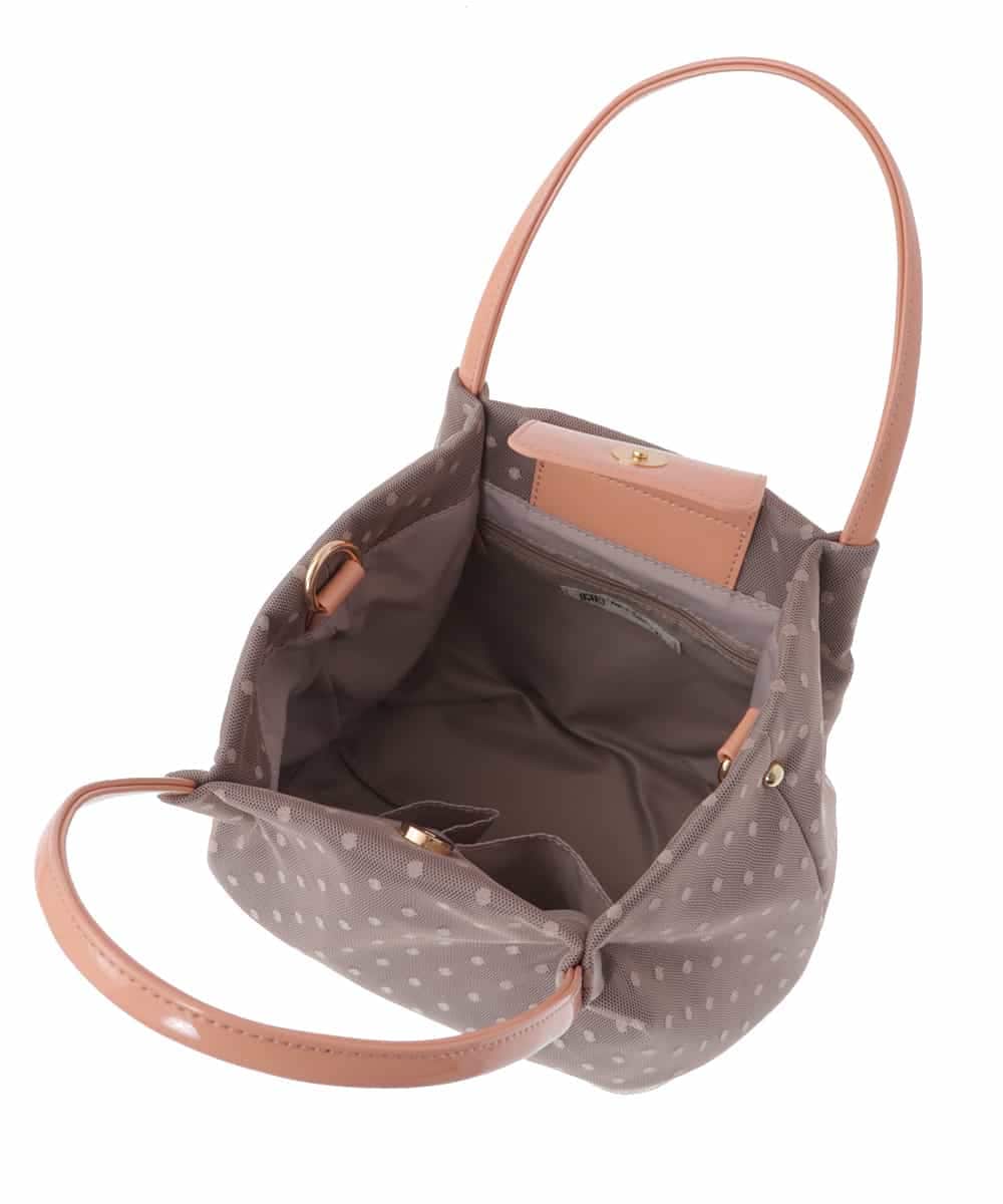 BPCAS25130 MK MICHEL KLEIN BAG(MK ミッシェルクラン バッグ) [2WAY]ドットレーストートバッグ アイボリー