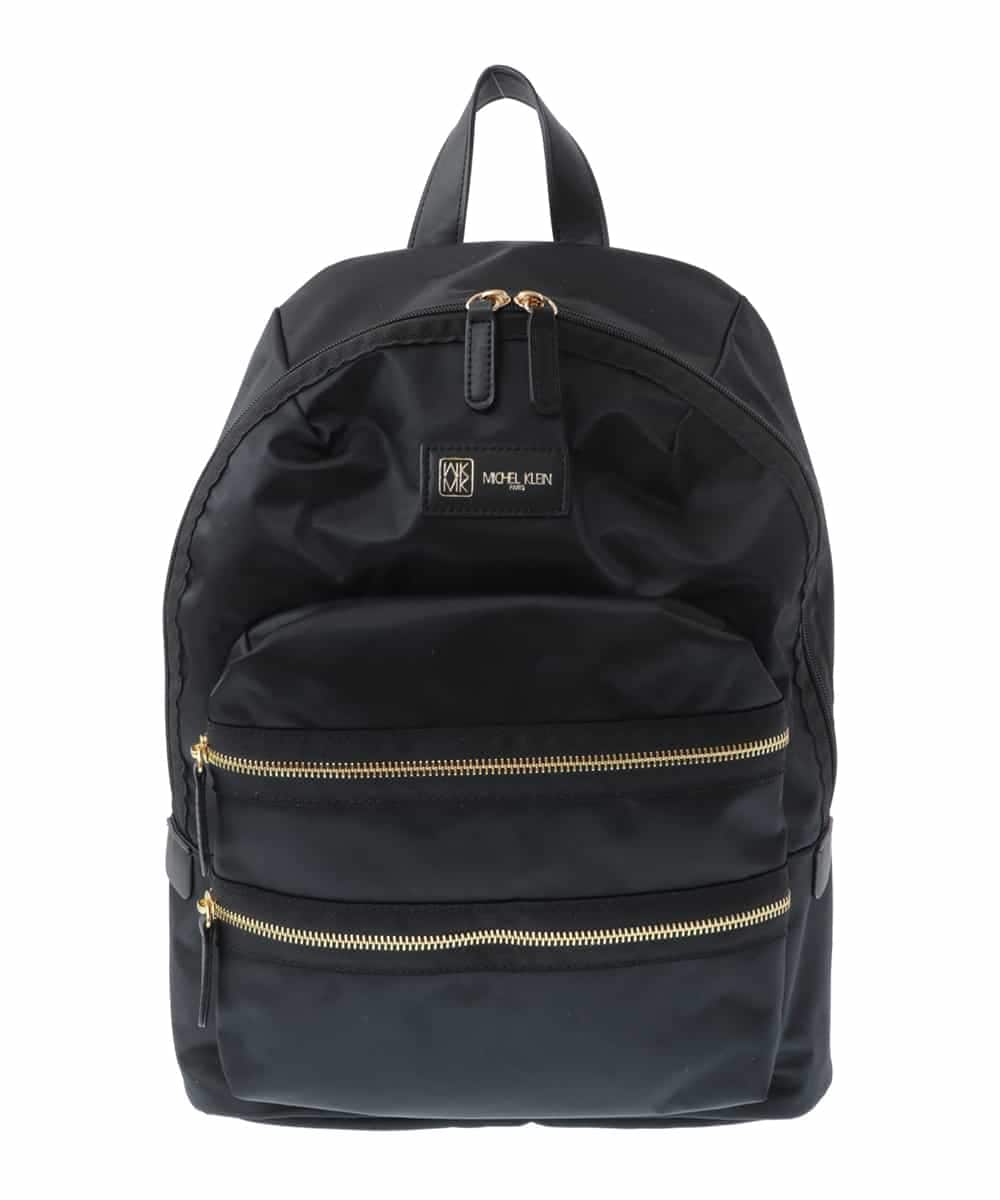 BPCAT41150 MK MICHEL KLEIN BAG(MK ミッシェルクラン バッグ) ダブルスナップデザインリュック ブラック
