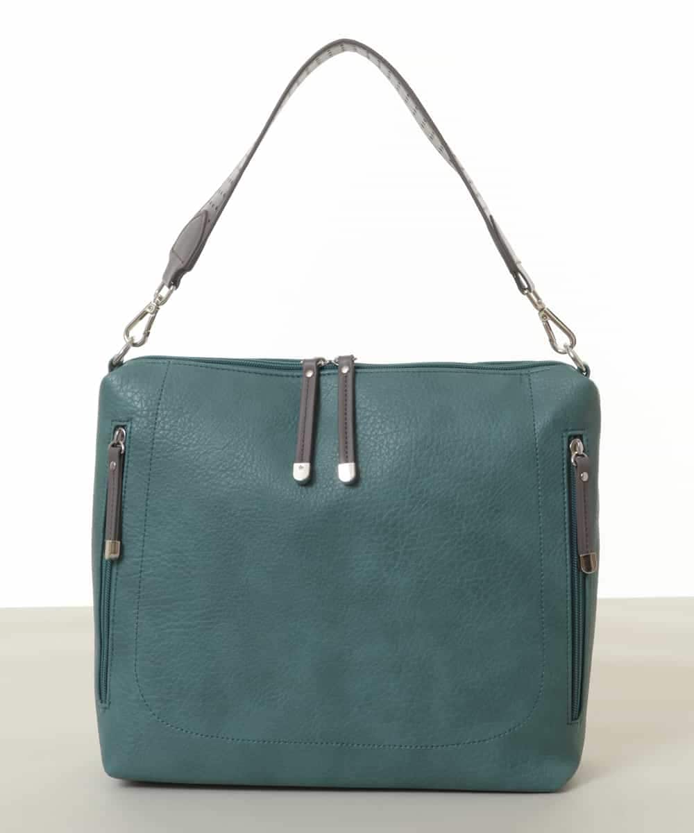 BPCAV11140 MK MICHEL KLEIN BAG(MK ミッシェルクラン バッグ) [2WAY]合成皮革ワンハンドルバッグ グリーン
