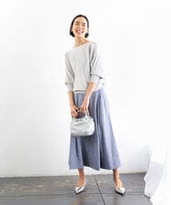 BPCED21150 MK MICHEL KLEIN BAG(MK ミッシェルクラン バッグ) [2WAY]パンチングデザインラウンドミニバッグ シルバー