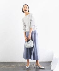 BPCED21150 MK MICHEL KLEIN BAG(MK ミッシェルクラン バッグ) [2WAY]パンチングデザインラウンドミニバッグ シルバー