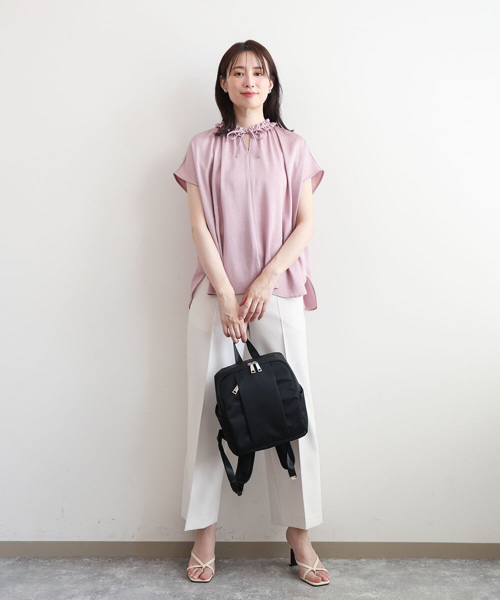 BPCED22150 MK MICHEL KLEIN BAG(MK ミッシェルクラン バッグ) [撥水]フロントタックデザインミニリュック ピンク