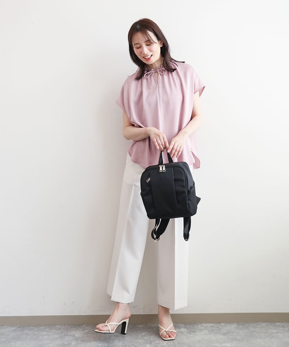 BPCED22150 MK MICHEL KLEIN BAG(MK ミッシェルクラン バッグ) [撥水]フロントタックデザインミニリュック ピンク