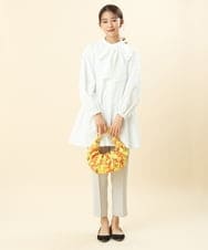BPCES23140 MK MICHEL KLEIN BAG(MK ミッシェルクラン バッグ) [2WAY/軽量]クロワッサンフォルムハンドバッグ イエロー