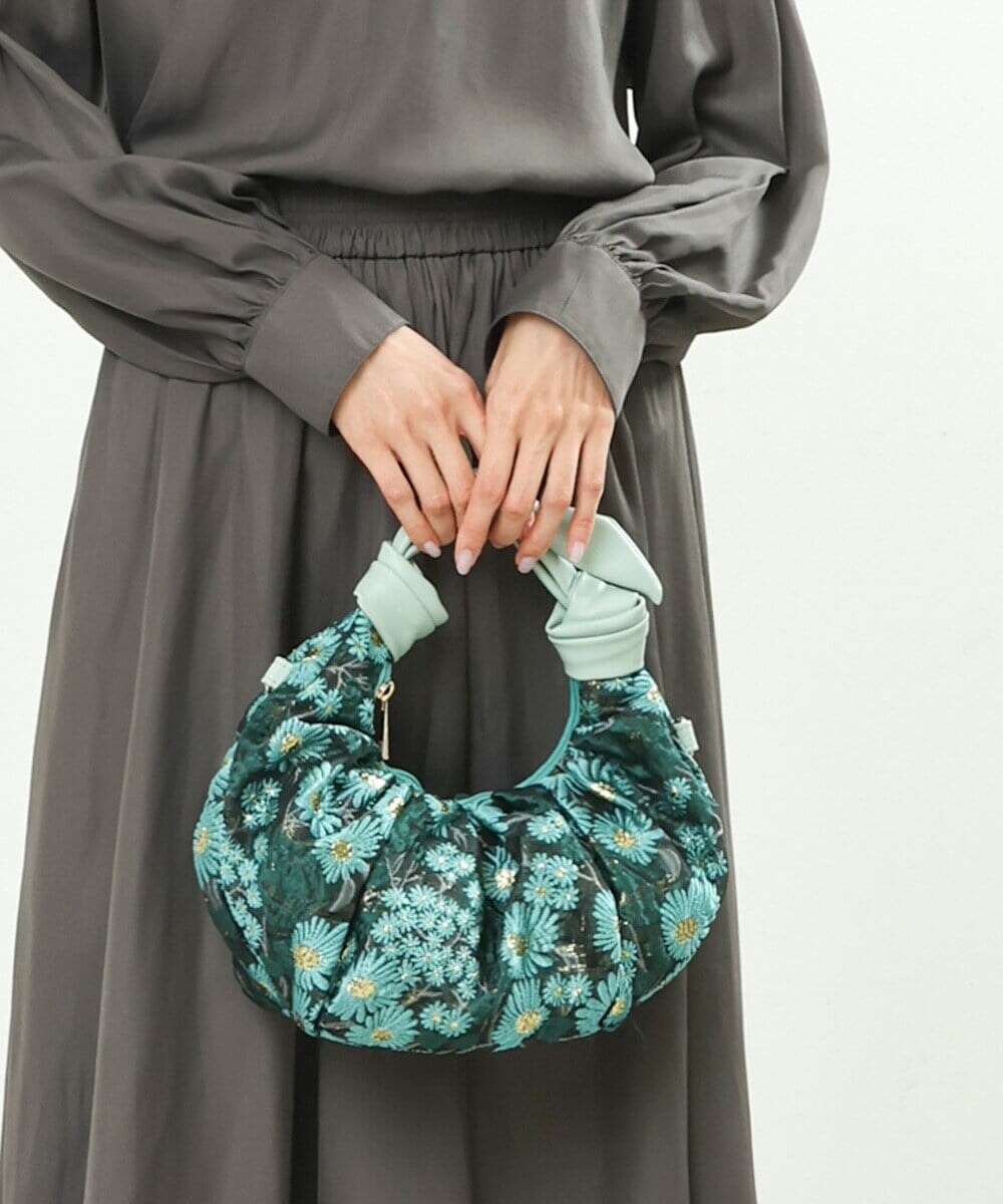 BPCES23140 MK MICHEL KLEIN BAG(MK ミッシェルクラン バッグ) [2WAY/軽量]クロワッサンフォルムハンドバッグ イエロー