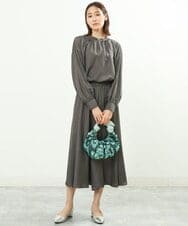 BPCES23140 MK MICHEL KLEIN BAG(MK ミッシェルクラン バッグ) [2WAY/軽量]クロワッサンフォルムハンドバッグ イエロー