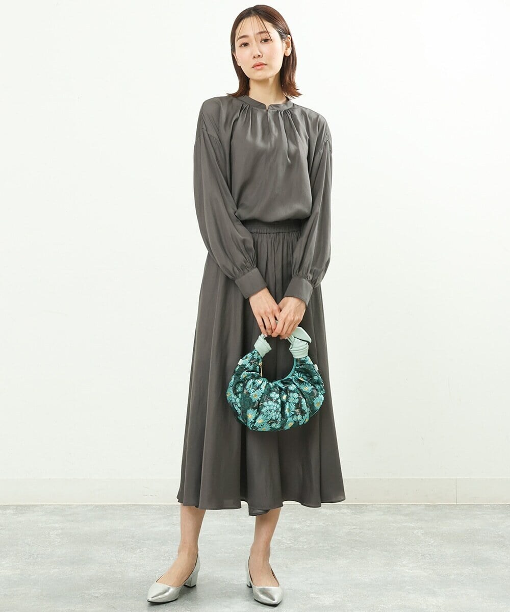 BPCES23140 MK MICHEL KLEIN BAG(MK ミッシェルクラン バッグ) [2WAY/軽量]クロワッサンフォルムハンドバッグ イエロー