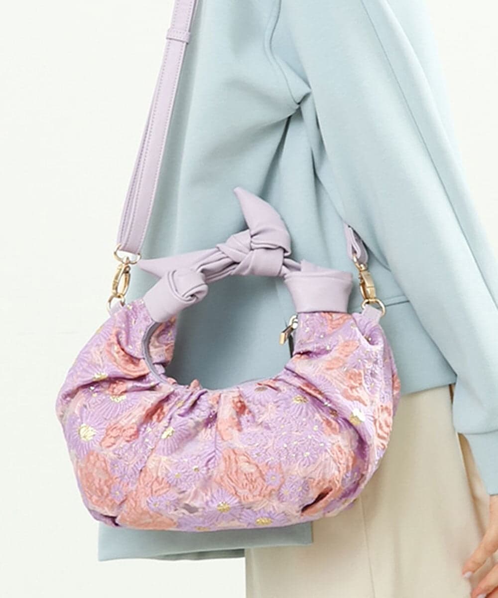BPCES23140 MK MICHEL KLEIN BAG(MK ミッシェルクラン バッグ) [2WAY/軽量]クロワッサンフォルムハンドバッグ ラベンダー