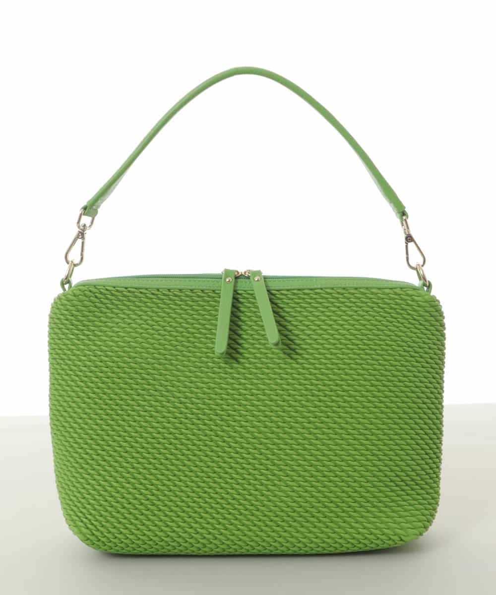 BPCEV23150 MK MICHEL KLEIN BAG(MK ミッシェルクラン バッグ) [2WAY]アクセントカラーエンボスメッシュバッグ グリーン
