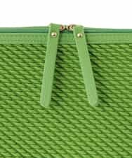 BPCEV23150 MK MICHEL KLEIN BAG(MK ミッシェルクラン バッグ) [2WAY]アクセントカラーエンボスメッシュバッグ グリーン