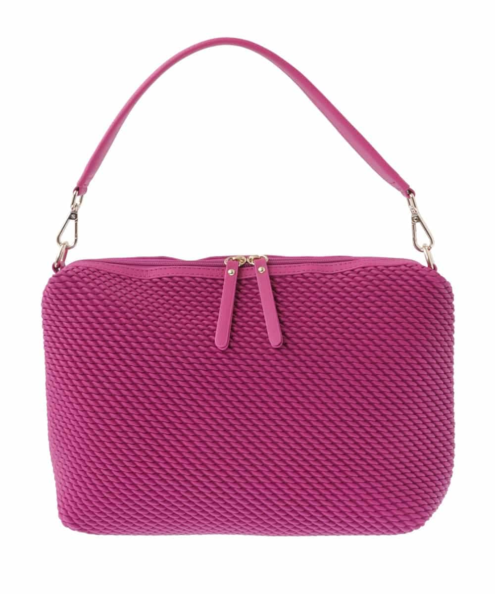 BPCEV23150 MK MICHEL KLEIN BAG(MK ミッシェルクラン バッグ) [2WAY]アクセントカラーエンボスメッシュバッグ パープル