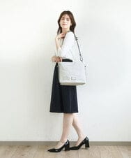 BPCGA39150 MK MICHEL KLEIN BAG(MK ミッシェルクラン バッグ) [2WAY]メタルタグアクセントショルダーバッグ ネイビー