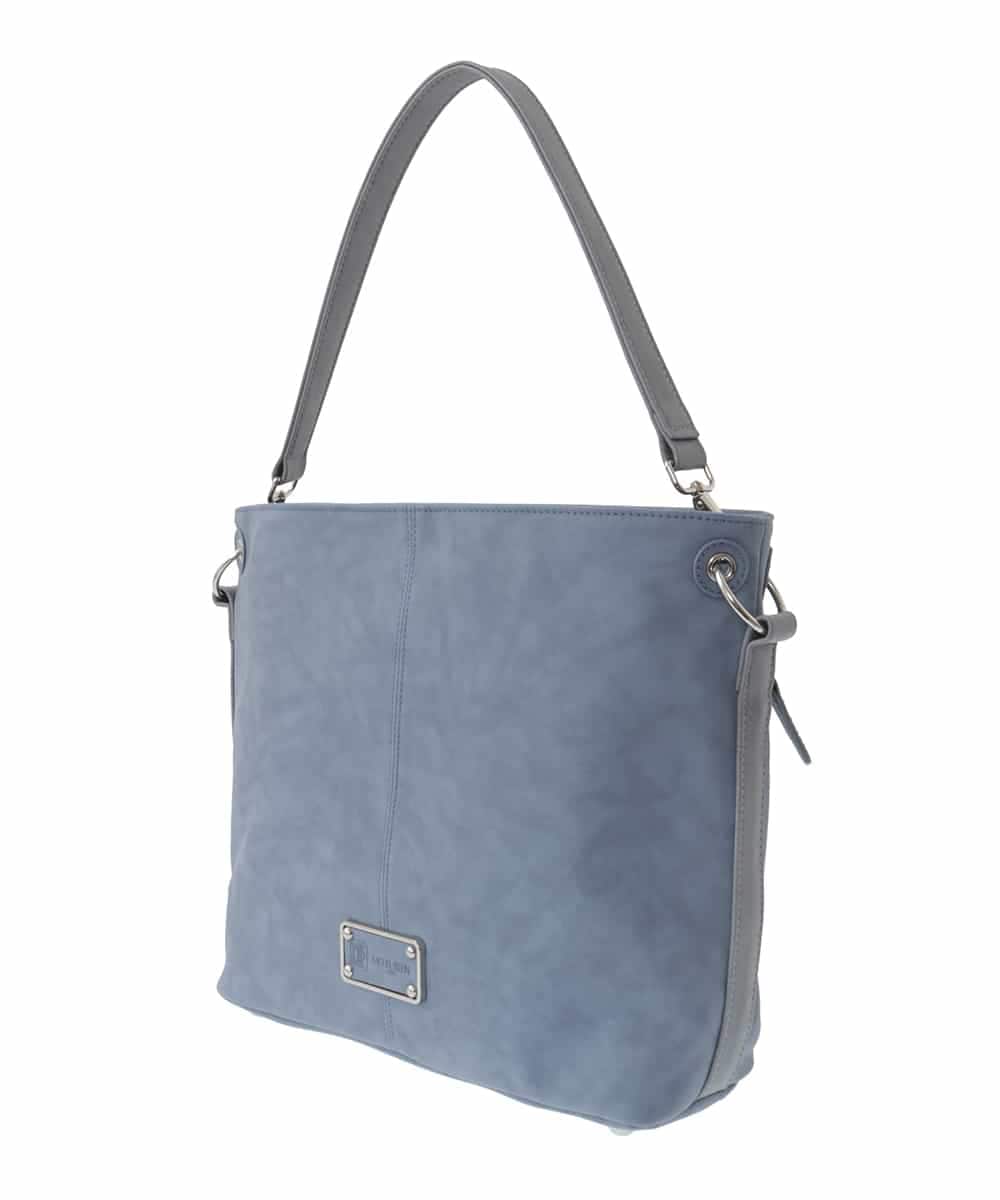 BPCGA39150 MK MICHEL KLEIN BAG(MK ミッシェルクラン バッグ) [2WAY]メタルタグアクセントショルダーバッグ ネイビー