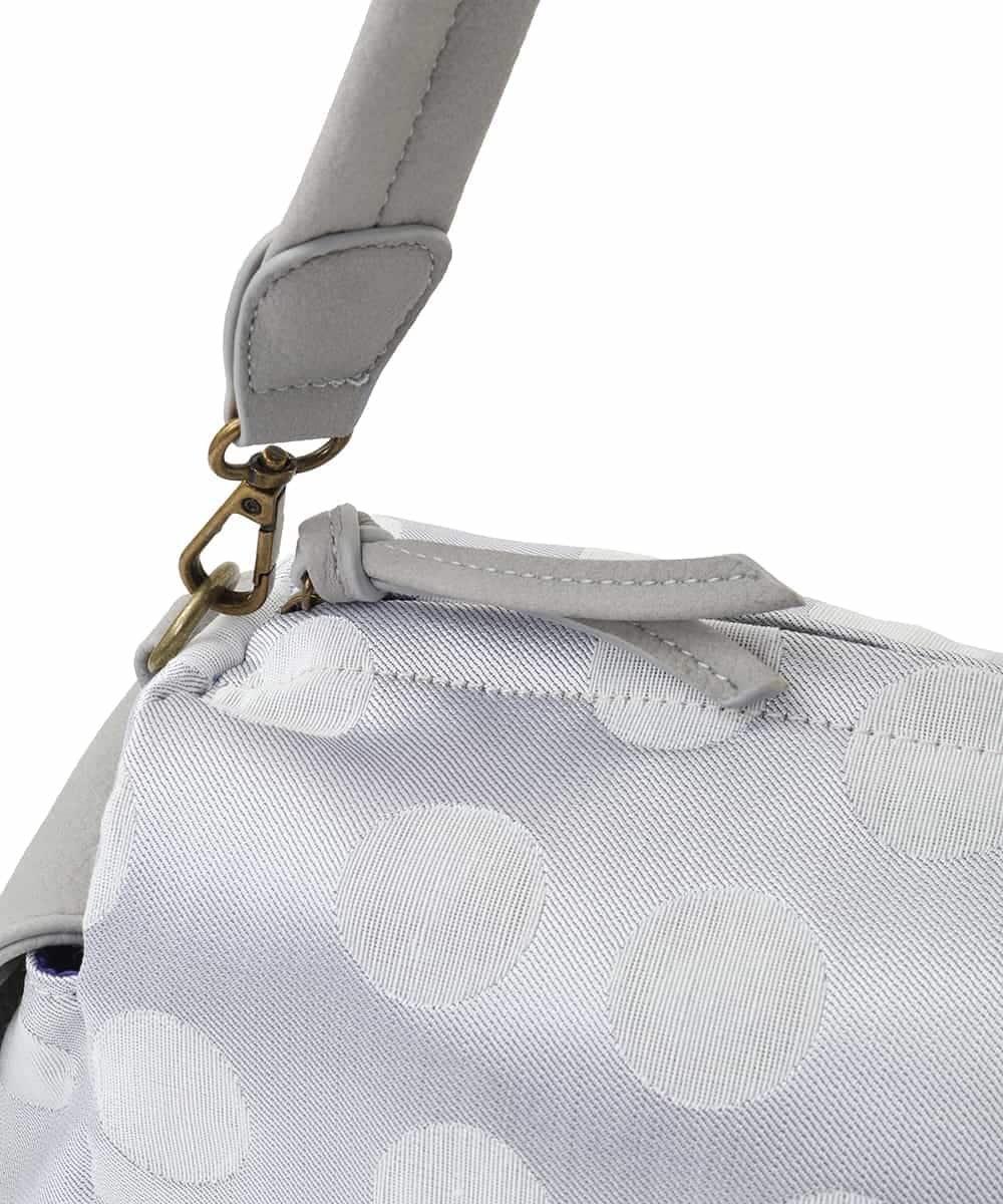 BPCGA41160 MK MICHEL KLEIN BAG(MK ミッシェルクラン バッグ) [2WAY]ドット柄モダンワイドバッグ グレー