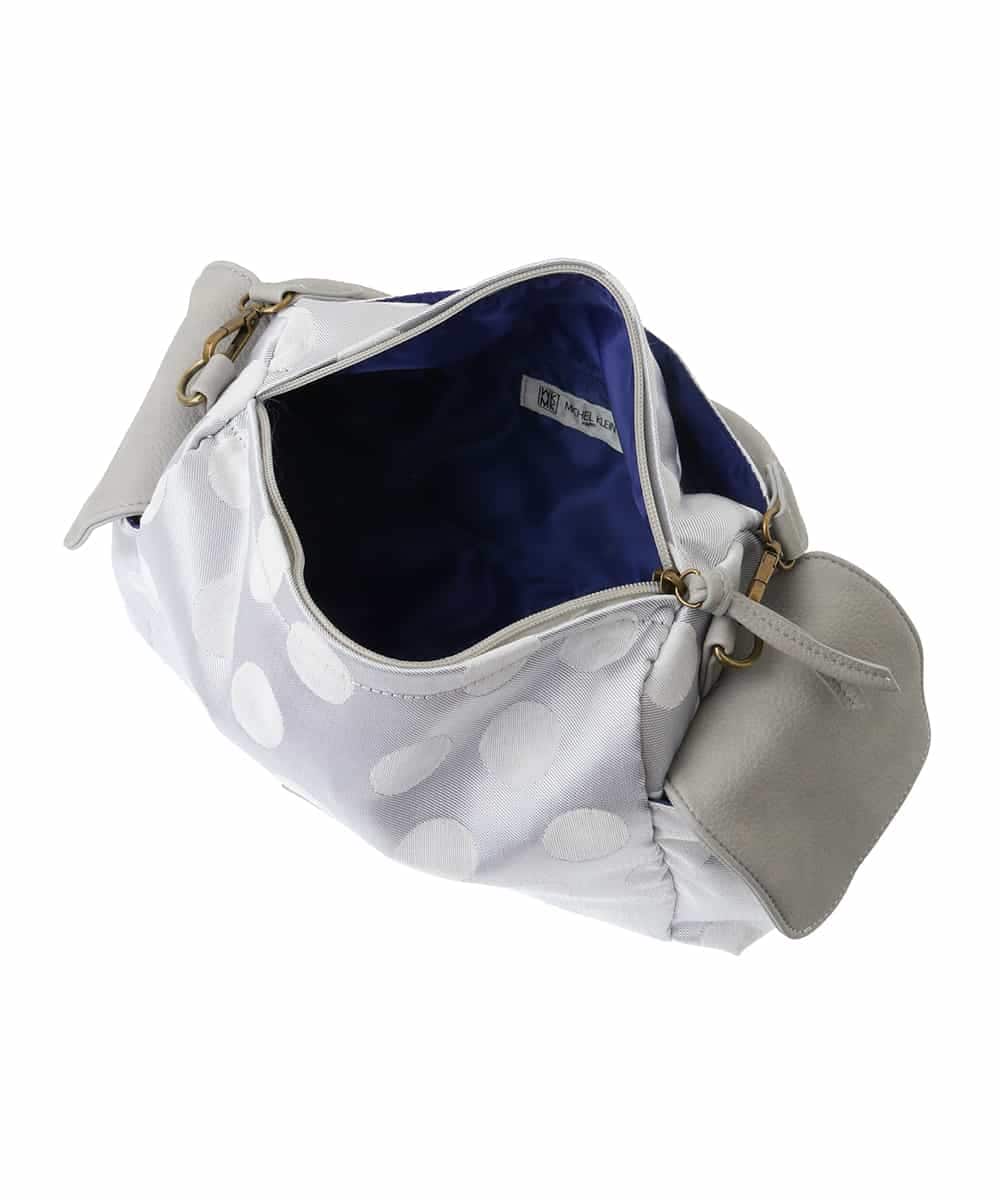 BPCGA41160 MK MICHEL KLEIN BAG(MK ミッシェルクラン バッグ) [2WAY]ドット柄モダンワイドバッグ グレー