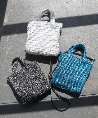 BPCGA44110 MK MICHEL KLEIN BAG [2WAY]メタリックメッシュコンパクトバッグ
