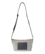 BPCGA52120 MK MICHEL KLEIN BAG(MK ミッシェルクラン バッグ) リネン混ジョイントデザインショルダーバッグ ブラウン