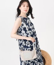 BPCGA52120 MK MICHEL KLEIN BAG(MK ミッシェルクラン バッグ) リネン混ジョイントデザインショルダーバッグ アイボリー