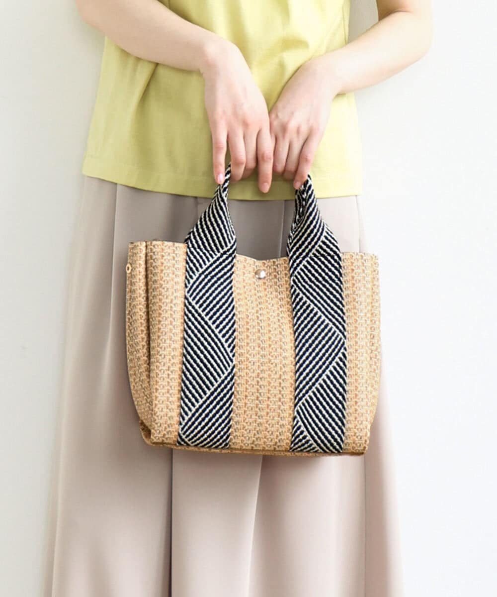 BPCGA54150 MK MICHEL KLEIN BAG(MK ミッシェルクラン バッグ) [2WAY/インナーバッグ付き]ラメアクセントメッシュ風デザイントート ベージュ