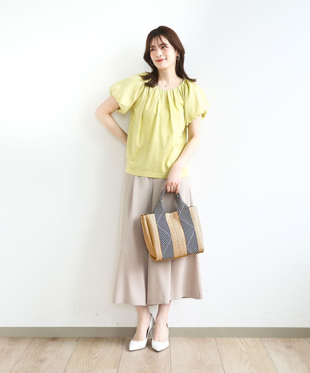 BPCGA54150 MK MICHEL KLEIN BAG(MK ミッシェルクラン バッグ) [2WAY/インナーバッグ付き]ラメアクセントメッシュ風デザイントート ベージュ