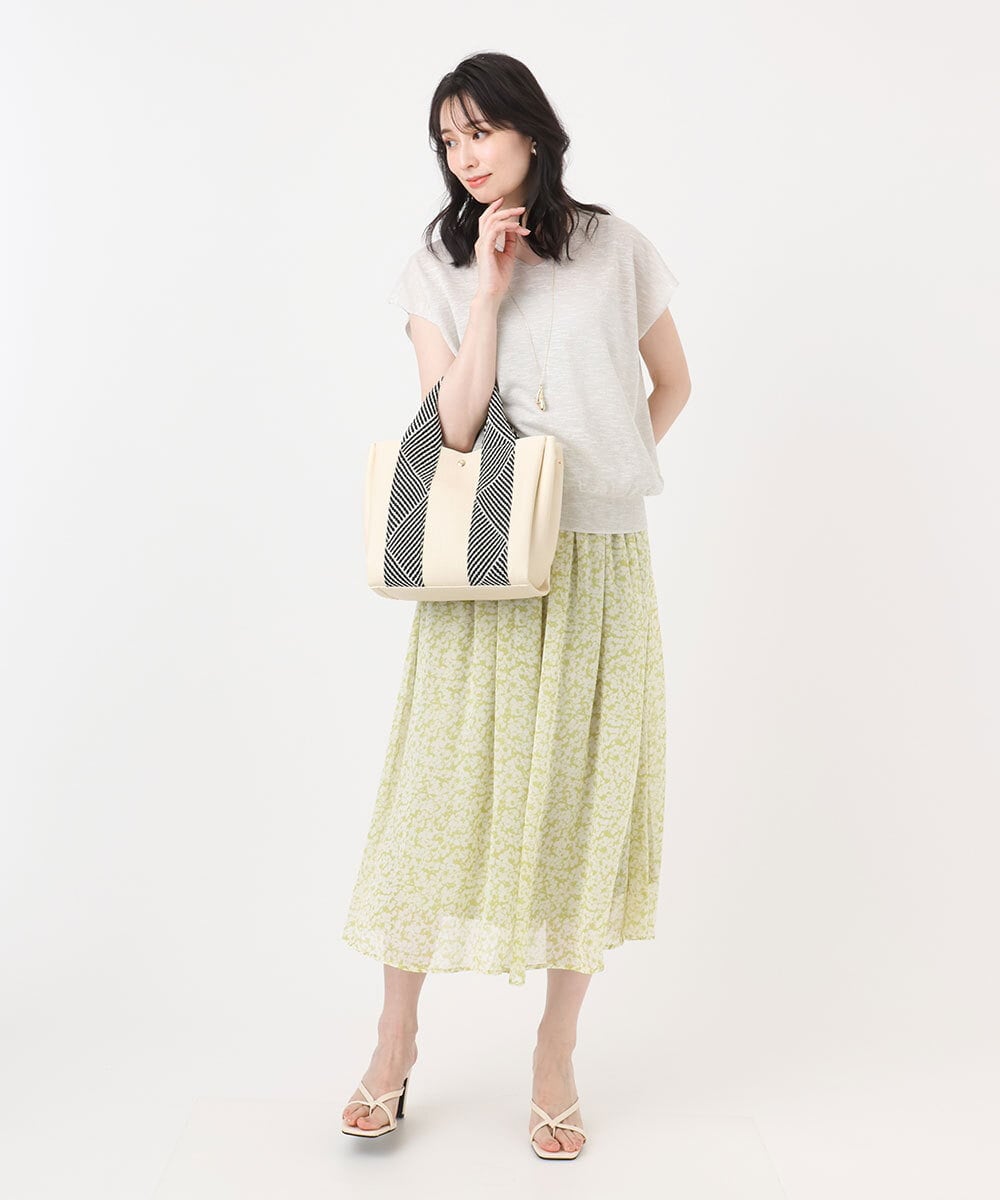 BPCGA54150 MK MICHEL KLEIN BAG(MK ミッシェルクラン バッグ) [2WAY/インナーバッグ付き]ラメアクセントメッシュ風デザイントート ベージュ