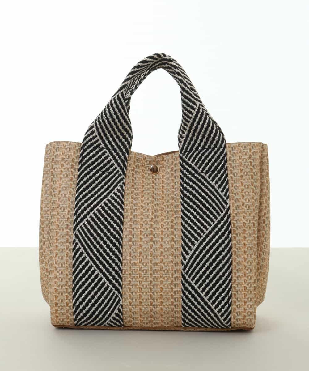 BPCGA54150 MK MICHEL KLEIN BAG(MK ミッシェルクラン バッグ) [2WAY/インナーバッグ付き]ラメアクセントメッシュ風デザイントート ベージュ