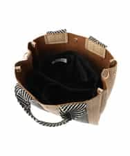 BPCGA54150 MK MICHEL KLEIN BAG(MK ミッシェルクラン バッグ) [2WAY/インナーバッグ付き]ラメアクセントメッシュ風デザイントート ベージュ