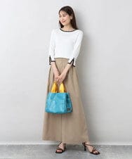 BPCGA61150 MK MICHEL KLEIN BAG(MK ミッシェルクラン バッグ) [2WAY]バイカラーコーティングキャンバストート グレー×ピンク