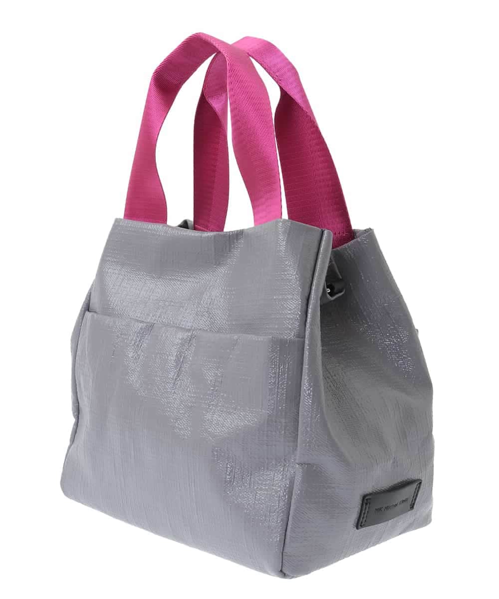 BPCGA61150 MK MICHEL KLEIN BAG(MK ミッシェルクラン バッグ) [2WAY]バイカラーコーティングキャンバストート グレー×ピンク