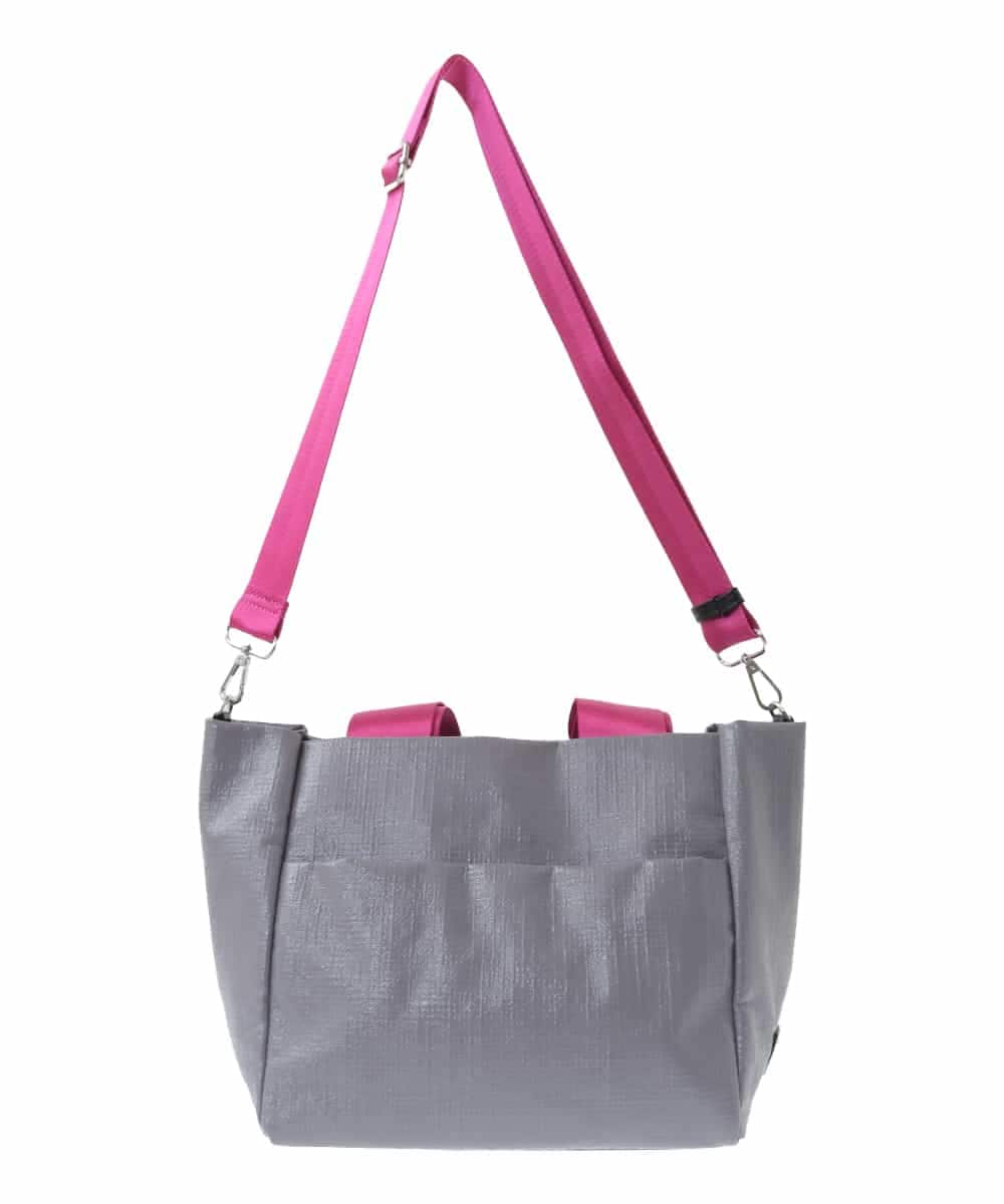 BPCGA61150 MK MICHEL KLEIN BAG(MK ミッシェルクラン バッグ) [2WAY]バイカラーコーティングキャンバストート グレー×ピンク