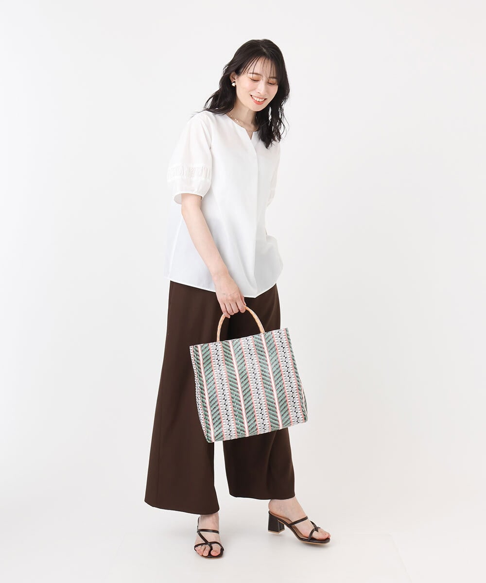 BPCGA62130 MK MICHEL KLEIN BAG(MK ミッシェルクラン バッグ) マルチカラーサマートートバッグ カーキ