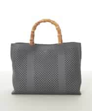 BPCGD34160 MK MICHEL KLEIN BAG(MK ミッシェルクラン バッグ) [2WAY]バンブーハンドルパンチングバッグ グレー
