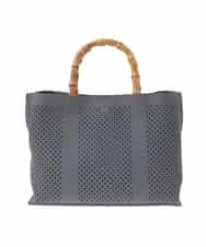 BPCGD34160 MK MICHEL KLEIN BAG(MK ミッシェルクラン バッグ) [2WAY]バンブーハンドルパンチングバッグ グレー