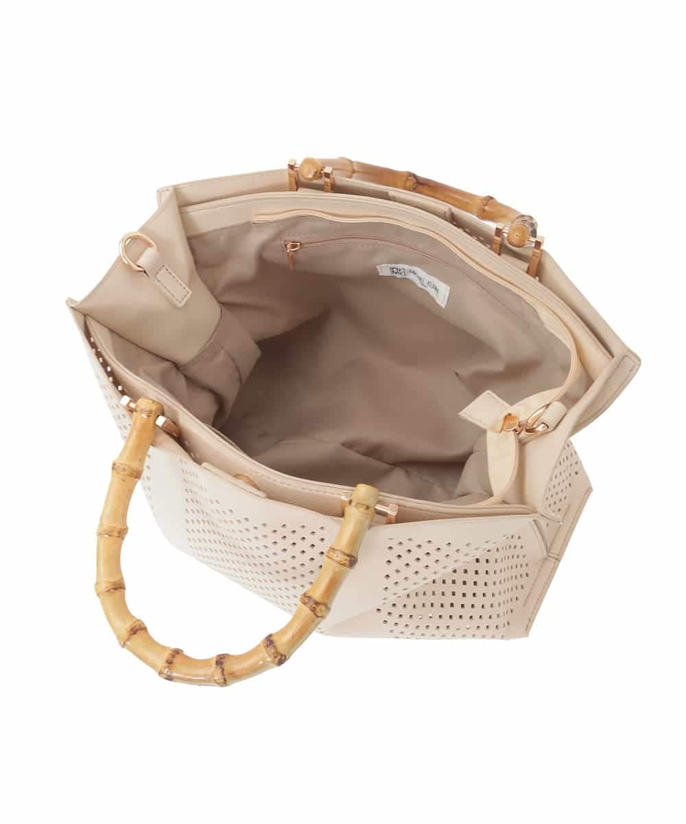 BPCGD34160 MK MICHEL KLEIN BAG(MK ミッシェルクラン バッグ) [2WAY]バンブーハンドルパンチングバッグ グレー