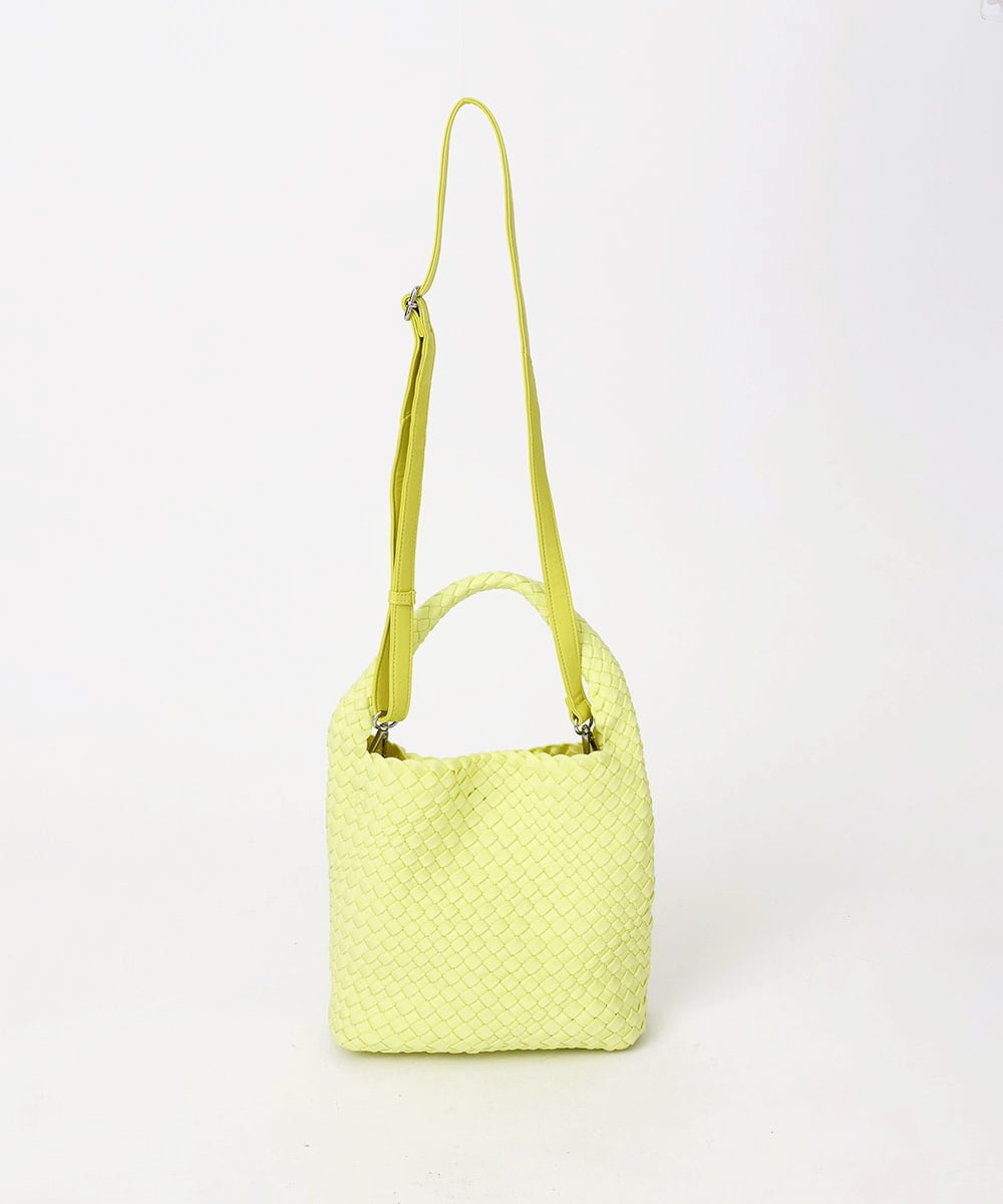 BPCGD54160 MK MICHEL KLEIN BAG(MK ミッシェルクラン バッグ) [2WAY/500g以下の軽量]バケツデザインメッシュバッグ イエロー
