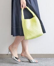 BPCGD54160 MK MICHEL KLEIN BAG(MK ミッシェルクラン バッグ) [2WAY/500g以下の軽量]バケツデザインメッシュバッグ イエロー