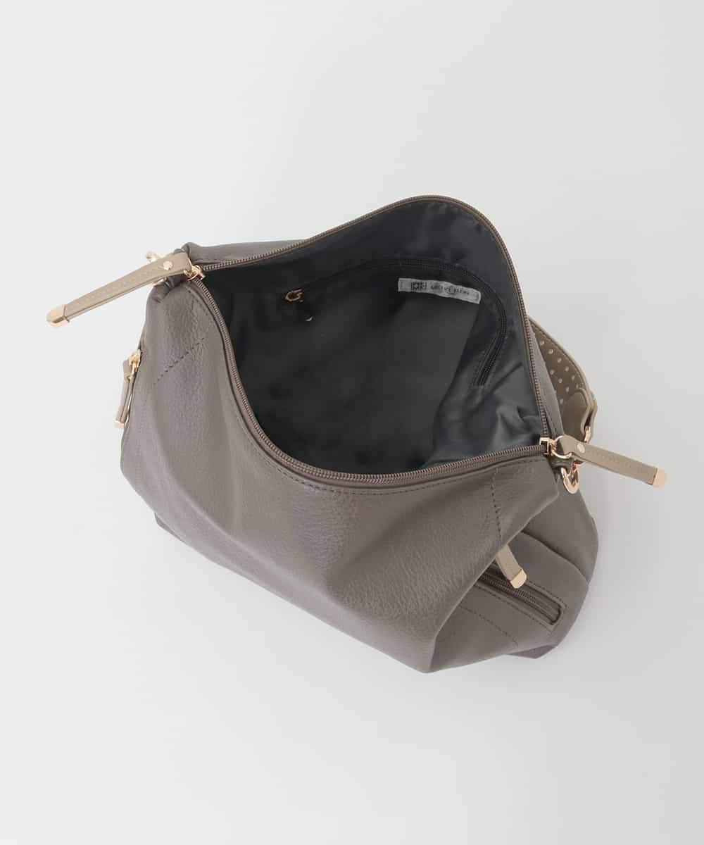 BPCGD62140 MK MICHEL KLEIN BAG(MK ミッシェルクラン バッグ) [2WAY]合成皮革パンチングワンショルダースクエアバッグ ブラウン