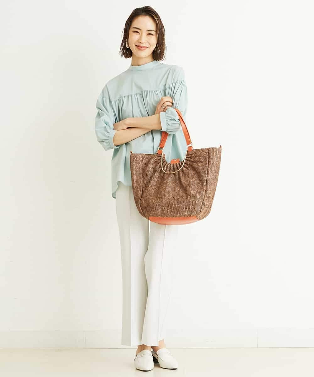 BPCGP31140 MK MICHEL KLEIN BAG(MK ミッシェルクラン バッグ) [3WAY]編みデザイントートバッグ オレンジ