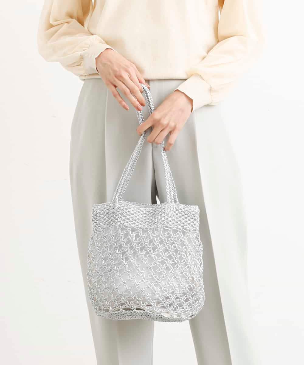 BPCGP33130 MK MICHEL KLEIN BAG(MK ミッシェルクラン バッグ) メタルメッシュシアーバッグ シルバー