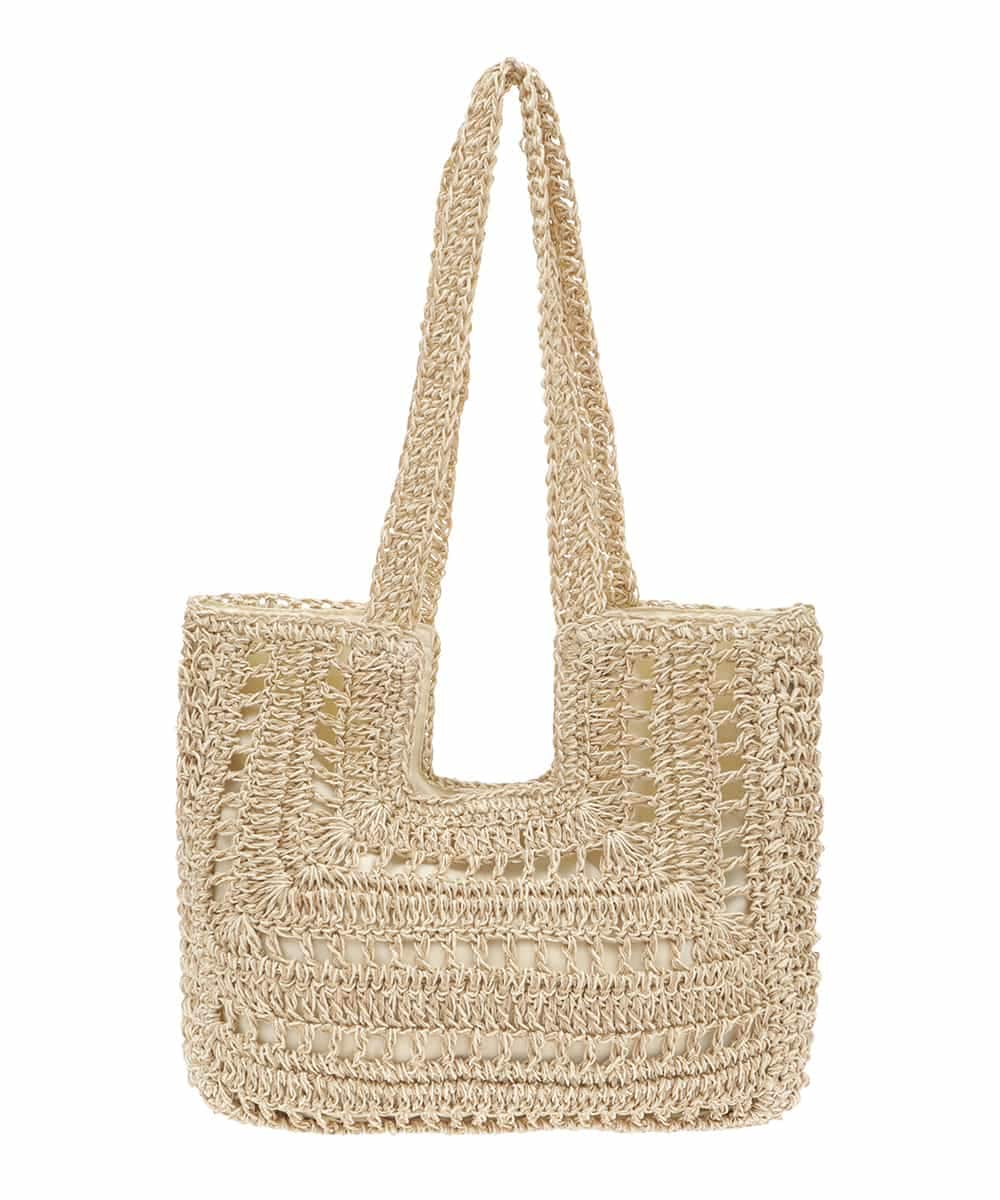 BPCGP42130 MK MICHEL KLEIN BAG(MK ミッシェルクラン バッグ) スクエアデザインメッシュバッグ ベージュ